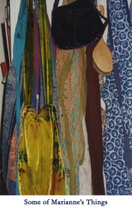 Hanging fabric title Grieving a Friend - Coming Closer While Letting Go