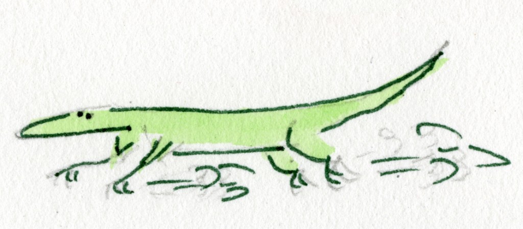 Lizard flees threat - Mastering the Challenge of Change