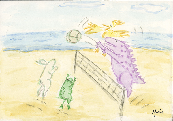Animals Play Volleyball