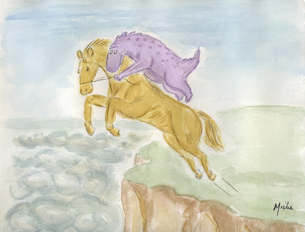 Horse and Hobji Leaping into Abyss - A Leap of Trust