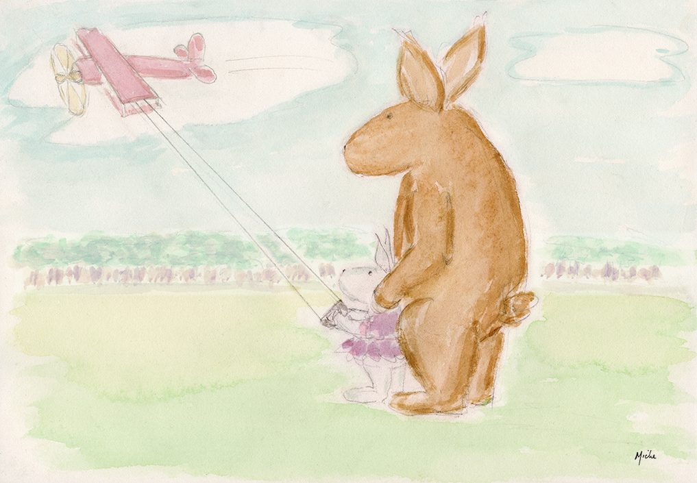 Dad and daughter rabbit fly and airplane - Transcending The Father Wound